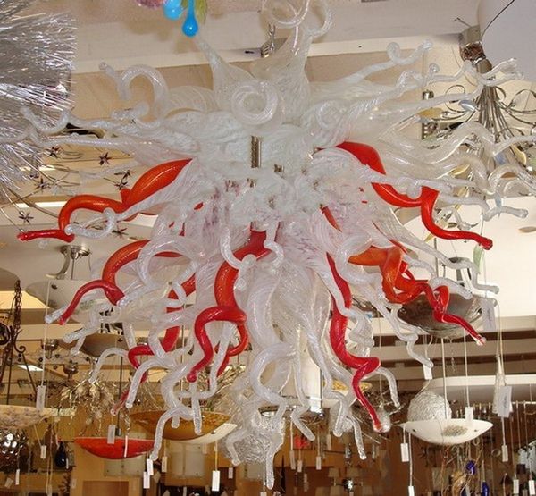 red and white murano glass pendant light ac 110v 120v led light source new bedroom art glass chandelier
red and white murano glass pendant light ac 110v 120v led light source new bedroom art glass chandelier