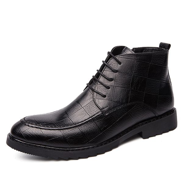 men's boots dress shoes winter leather ankle boots waterproof motorcycle fashion boots men wedding oxford formal shoes, Black
men's boots dress shoes winter leather ankle boots waterproof motorcycle fashion boots men wedding oxford formal shoes, Black