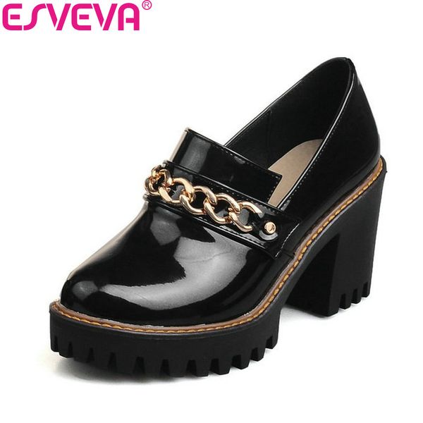 esveva 2020 soft pu spring autumn casual shoes chains high-heel shoes british style thick heels platform pumps black size 34-43
esveva 2020 soft pu spring autumn casual shoes chains high-heel shoes british style thick heels platform pumps black size 34-43