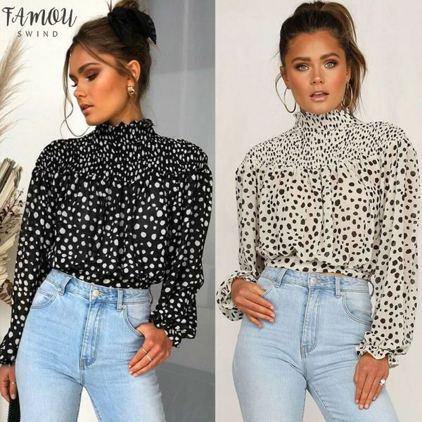 2020 new arrival women casual turtleneck long sleeve t shirt spring autumn chiffon polka dots shirt, White
2020 new arrival women casual turtleneck long sleeve t shirt spring autumn chiffon polka dots shirt, White