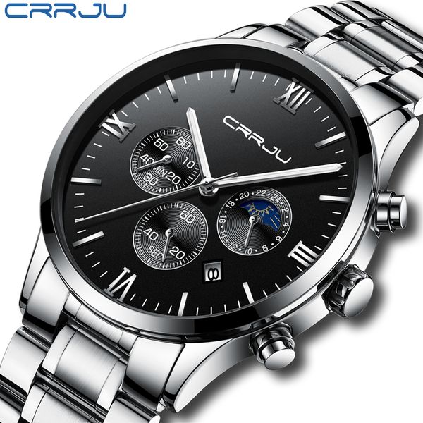 relogio masculino crrju men luxury full steel watches fashion sport quartz military dress watch male luminous waterproof clock, Slivery;brown
relogio masculino crrju men luxury full steel watches fashion sport quartz military dress watch male luminous waterproof clock, Slivery;brown