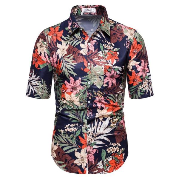 hawaiian print men's shirt camisa casual short-sleeved shirt men's buttons beach loose streetwear camisa mascul, White;black
hawaiian print men's shirt camisa casual short-sleeved shirt men's buttons beach loose streetwear camisa mascul, White;black