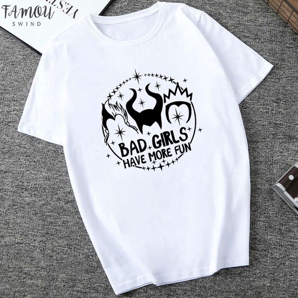 women clothes 2020 funny bad girls more fun t shirt villain shirt maleficent evil queen graphic tee shirt women cool, White
women clothes 2020 funny bad girls more fun t shirt villain shirt maleficent evil queen graphic tee shirt women cool, White