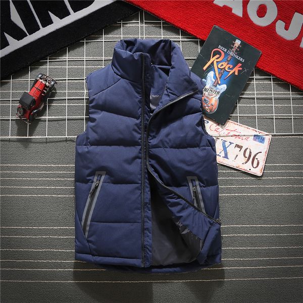 new fashion brand men sleeveless jacket winter duck down vest male casual reflective zipper vest mens windproof warm waistcoat, Black
new fashion brand men sleeveless jacket winter duck down vest male casual reflective zipper vest mens windproof warm waistcoat, Black