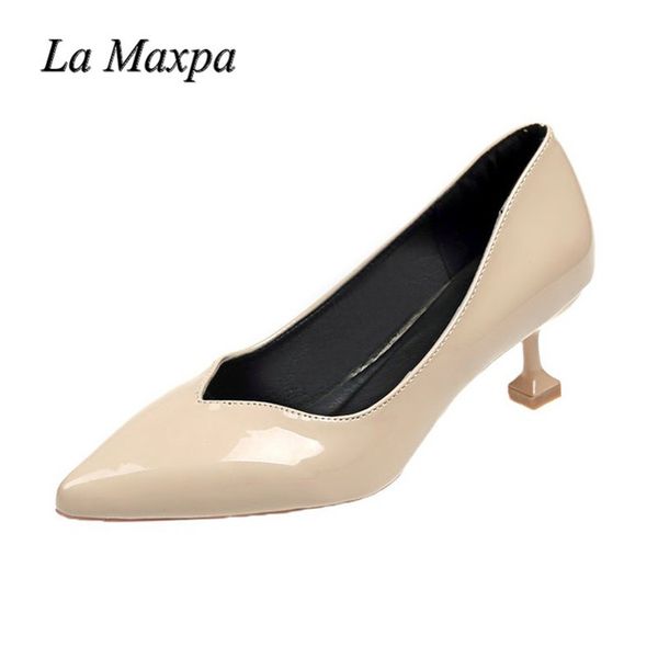 women fashion high heels pointed toe pumps ladies single shoes patent leather shoes night club 8cm female office pumps, Black
women fashion high heels pointed toe pumps ladies single shoes patent leather shoes night club 8cm female office pumps, Black