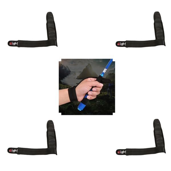 4x fishing finger stall protector adjustable elastic single finger gloves, Black
4x fishing finger stall protector adjustable elastic single finger gloves, Black