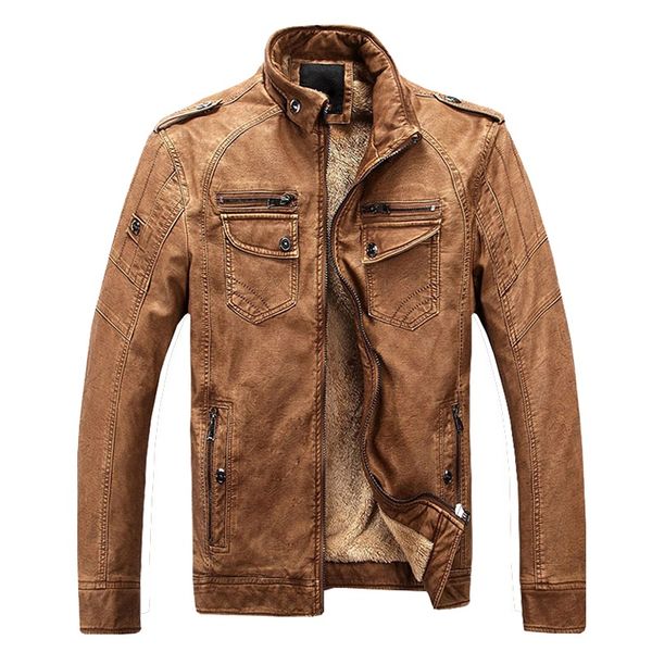 autumn mens leather jacket warm motorcycle coat men new pu faux leather jackets men's coats velvet outerwear mens brand clothing, Black
autumn mens leather jacket warm motorcycle coat men new pu faux leather jackets men's coats velvet outerwear mens brand clothing, Black