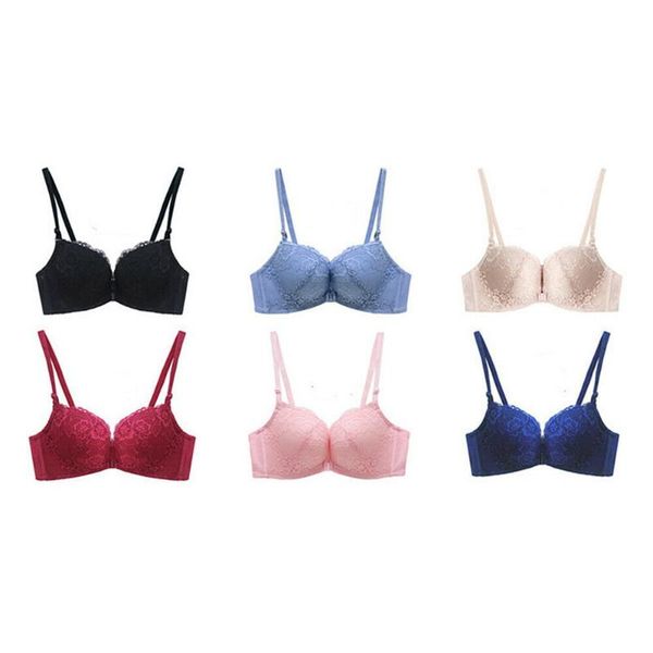 vgplay padded push up women bra lace front closure underwear wire lingerie breathable soft adjusted-straps bralette, Red;black
vgplay padded push up women bra lace front closure underwear wire lingerie breathable soft adjusted-straps bralette, Red;black