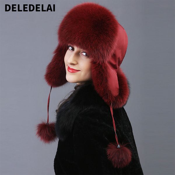 deledelai real fur hat earflap thick warm winter hats for women russian bomber hats caps with earflaps fur caps female, Blue;gray
deledelai real fur hat earflap thick warm winter hats for women russian bomber hats caps with earflaps fur caps female, Blue;gray