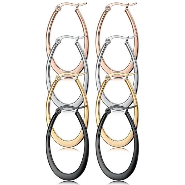 boniskiss 4 pairs a set fashion stainless steel hoop earrings for women 40-60mm for choose big earings set simple jewelry, Golden;silver
boniskiss 4 pairs a set fashion stainless steel hoop earrings for women 40-60mm for choose big earings set simple jewelry, Golden;silver
