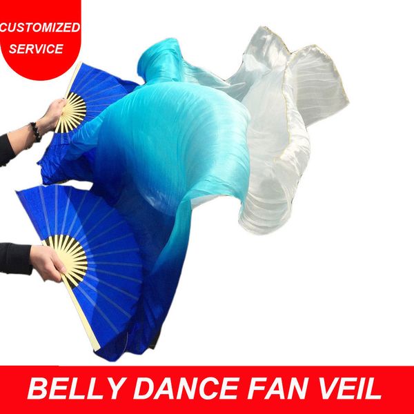 New arrival belly dance fan veil 1 pair blue turquoi e white
New arrival belly dance fan veil 1 pair blue turquoi e white