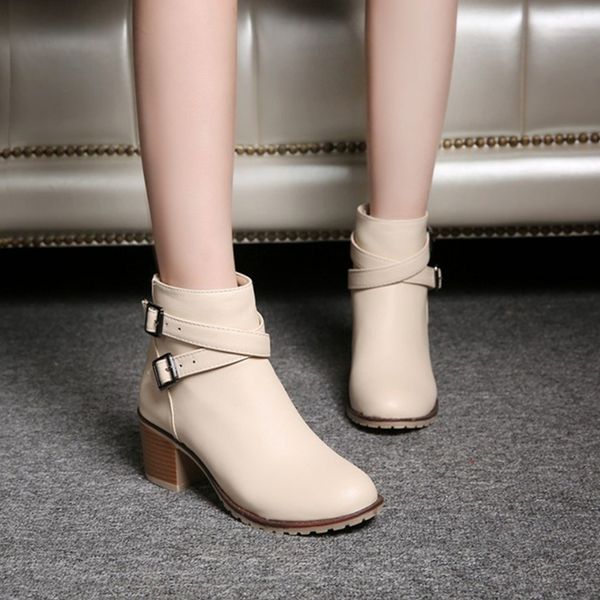 women high heels shoes autumn ankle boots for female zipper pu short boots fashion buckle women shoes plus size 34-43 0839w, Black
women high heels shoes autumn ankle boots for female zipper pu short boots fashion buckle women shoes plus size 34-43 0839w, Black