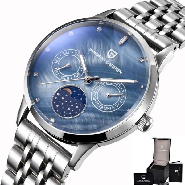 moon phase watch women classic shell dial quartz women's watches pagani design fashion ladies wristwatch female gift, Slivery;brown
moon phase watch women classic shell dial quartz women's watches pagani design fashion ladies wristwatch female gift, Slivery;brown