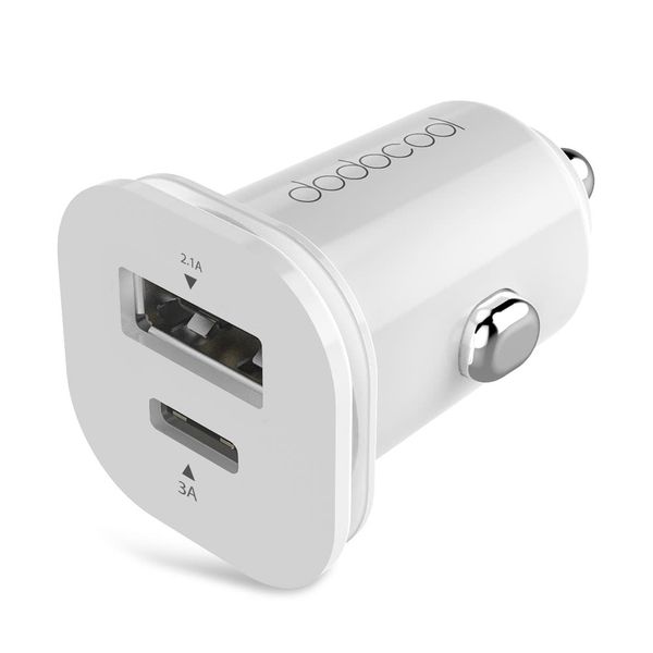 dodocool 25.5w mini dual usb car charger adapter with usb type-c port and standard usb type-a port cigarette lighter charger rapid charging
dodocool 25.5w mini dual usb car charger adapter with usb type-c port and standard usb type-a port cigarette lighter charger rapid charging