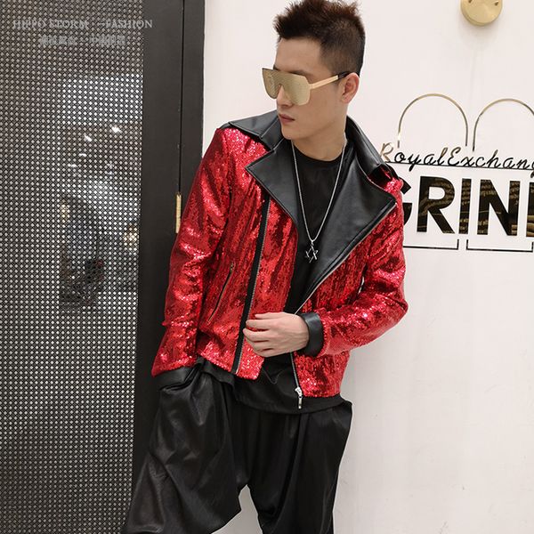 european and american street tide men's laser leather autumn men's fashion personality bright gold baseball jacket stage jacket, Black
european and american street tide men's laser leather autumn men's fashion personality bright gold baseball jacket stage jacket, Black