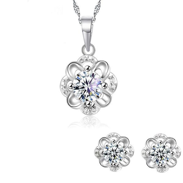 jewelry sets flower crystal pendant necklace earring for women jewellery parure bijoux femme, Silver
jewelry sets flower crystal pendant necklace earring for women jewellery parure bijoux femme, Silver