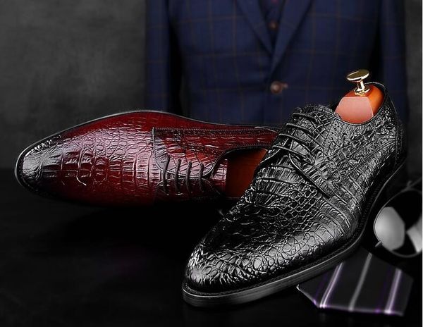 genuine leather dress shoes men lace up pointed toes derby shoes pleated plaid breathable smart casual oxfords, Black
genuine leather dress shoes men lace up pointed toes derby shoes pleated plaid breathable smart casual oxfords, Black