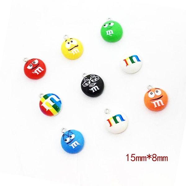 8pcs 15mm flatback resin smile candy colorful m chocolate beans charms pendants for diy decoration earrings phone case accessory, Bronze;silver
8pcs 15mm flatback resin smile candy colorful m chocolate beans charms pendants for diy decoration earrings phone case accessory, Bronze;silver