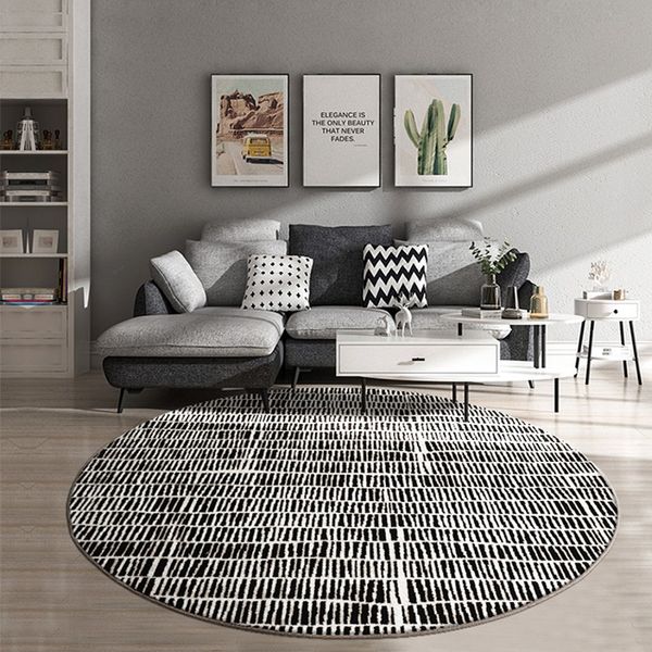 big size nordic style black and white striped home decoration carpet, post modern round shaped geometric area rug
big size nordic style black and white striped home decoration carpet, post modern round shaped geometric area rug
