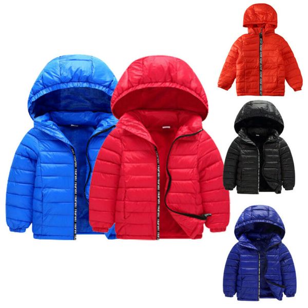 

дети малышей baby boy девушка зима теплая хлопка вниз с капюшоном куртки пальто верхняя одежда мужская одежда ветровки куртки и пиджаки, Blue;gray