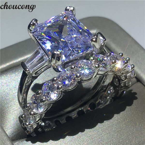 choucong handmade 100% real 925 sterling silver promise ring set 5a zircon sona cz engagement wedding band rings for women men, Slivery;golden
choucong handmade 100% real 925 sterling silver promise ring set 5a zircon sona cz engagement wedding band rings for women men, Slivery;golden