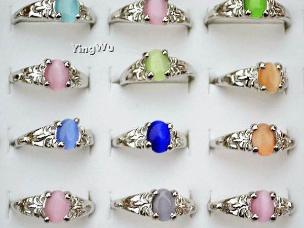 yingwu 100pcs wholesale silver opal rings for women assorted design cat eyes ring for party wholesale finger wedding jewelry, Slivery;golden
yingwu 100pcs wholesale silver opal rings for women assorted design cat eyes ring for party wholesale finger wedding jewelry, Slivery;golden