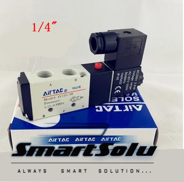 

airtac solenoid valves 4v210-08 2 way 5 position pneumatic control valve 12v 24v 110v 220v