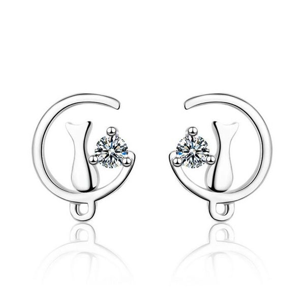 fashion simple 925 silver cute love moon cats clear zircon stud earring for children girls women sweet party gift jewelry, Golden;silver
fashion simple 925 silver cute love moon cats clear zircon stud earring for children girls women sweet party gift jewelry, Golden;silver