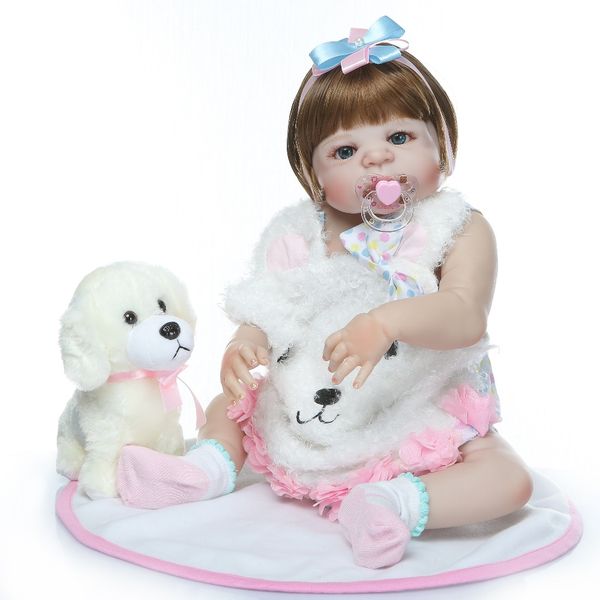23 inch bebe doll reborn baby realistic full body silicone waterproof boneca reborn corpo de silicone menina toys for children
23 inch bebe doll reborn baby realistic full body silicone waterproof boneca reborn corpo de silicone menina toys for children