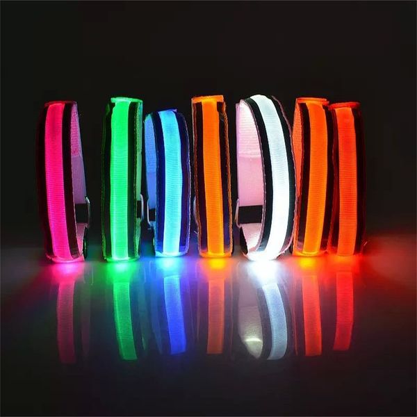 reflective led light arm armband strap safety belt for night running cycling nylon armband sport safe accessories, Black
reflective led light arm armband strap safety belt for night running cycling nylon armband sport safe accessories, Black