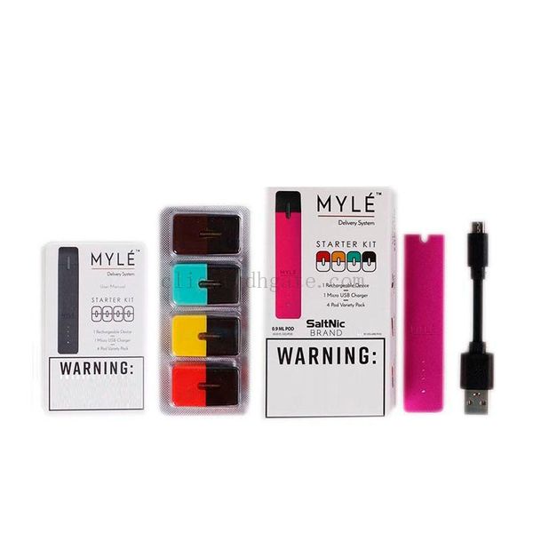 Myle Vape Disposable Pods Starter Kit 240mAh Built-in Battery 0.9ml Pod Cartridges Portable Pen Device Empty Kit