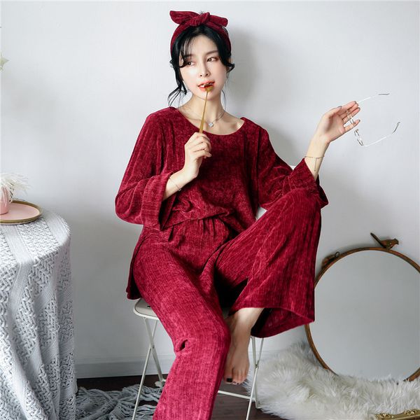 woman winter flannel pajamas sets 2 pieces warm pajamas thick sleepwear woman casual homewear, Black;red
woman winter flannel pajamas sets 2 pieces warm pajamas thick sleepwear woman casual homewear, Black;red