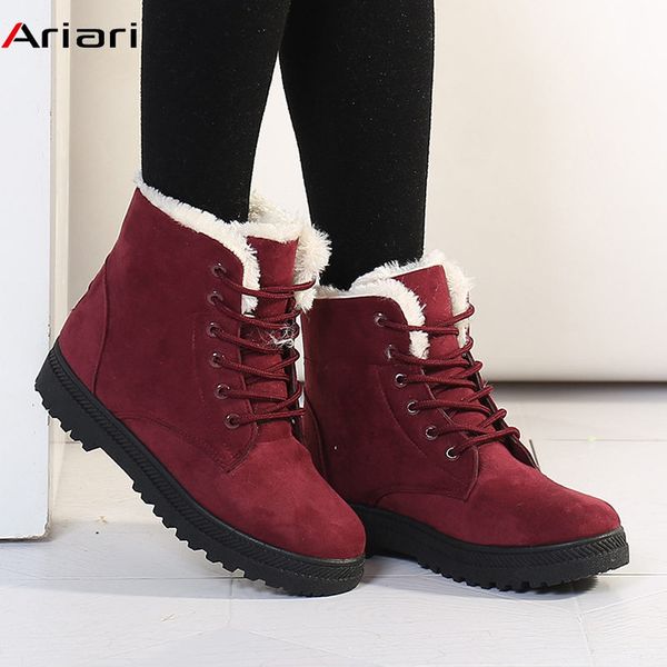 women snow boots winter warm shoes ladies flat ankle boots fur plush suede platform shoes female fashion footwear big size 35-44, Black
women snow boots winter warm shoes ladies flat ankle boots fur plush suede platform shoes female fashion footwear big size 35-44, Black