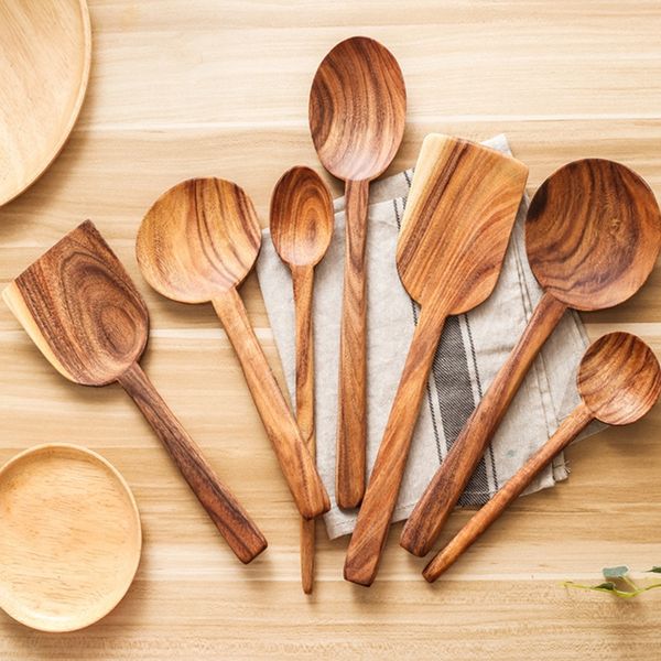 creative spatula teak kitchen household non-stick pan spatula solid wood spoon long-handle mixing spoon kitchenware set
creative spatula teak kitchen household non-stick pan spatula solid wood spoon long-handle mixing spoon kitchenware set