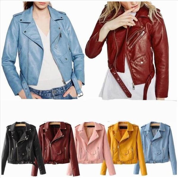 woman winter coat pu leather coat jacket casual long sleeve short faux leather jackets female soft leather coats cny1747, Black;brown
woman winter coat pu leather coat jacket casual long sleeve short faux leather jackets female soft leather coats cny1747, Black;brown
