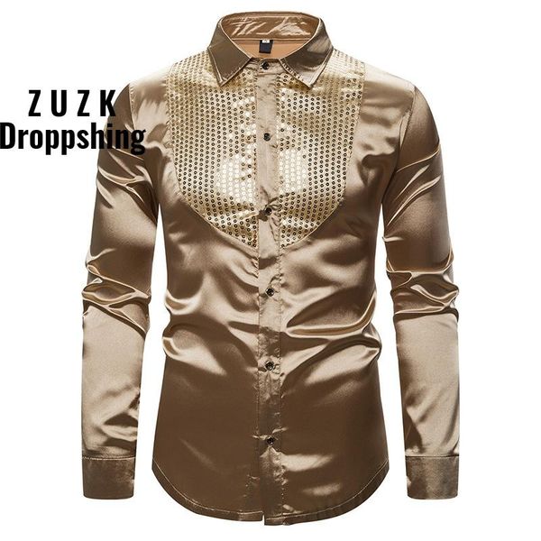 2020 new shiny gold sequin silk men tuxedo shirt mens dress shirts disco dancer prom cowboy festivals shirt camisas hombre, White;black
2020 new shiny gold sequin silk men tuxedo shirt mens dress shirts disco dancer prom cowboy festivals shirt camisas hombre, White;black