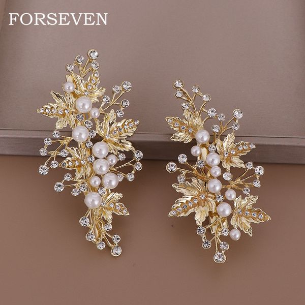 2 Pcs/Set Handmade Golden/Silver Rhinestones Pearl Leaf Wedding Hair Clip Barrettes Bridal Headpiece Hair Accessories Hair Clips
2 Pcs/Set Handmade Golden/Silver Rhinestones Pearl Leaf Wedding Hair Clip Barrettes Bridal Headpiece Hair Accessories Hair Clips