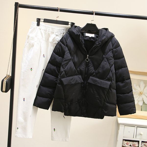 winter casual short parkas 2019 plus size clothing fashion loose filling sustans hooded thick warm padded coats women t4-809, Black
winter casual short parkas 2019 plus size clothing fashion loose filling sustans hooded thick warm padded coats women t4-809, Black