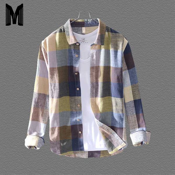 cotton linen casual plaid shirts men long sleeve male turn-down collar shirt clothing y1709, White;black
cotton linen casual plaid shirts men long sleeve male turn-down collar shirt clothing y1709, White;black