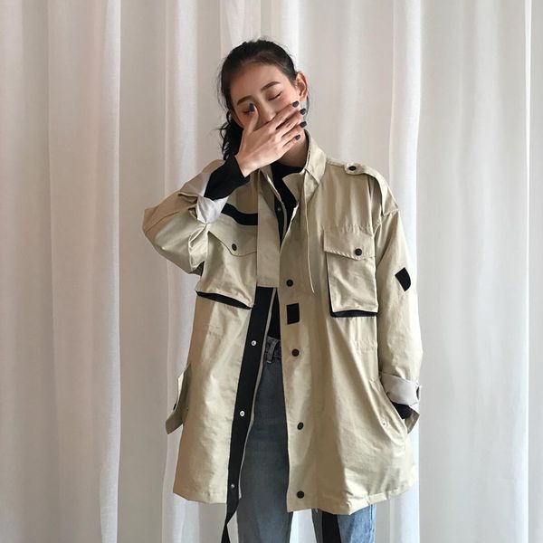 oversize frock style tooling short coat women 2019 long sleeves basic female jacket outdoor women's autumn jacket, Black;brown
oversize frock style tooling short coat women 2019 long sleeves basic female jacket outdoor women's autumn jacket, Black;brown