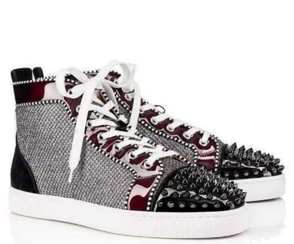 luxurious arrive men sneakers red bottom shoes brand designer high cut spikes orlato men's flat walking party dress shoes trainers 35-4, Black
luxurious arrive men sneakers red bottom shoes brand designer high cut spikes orlato men's flat walking party dress shoes trainers 35-4, Black