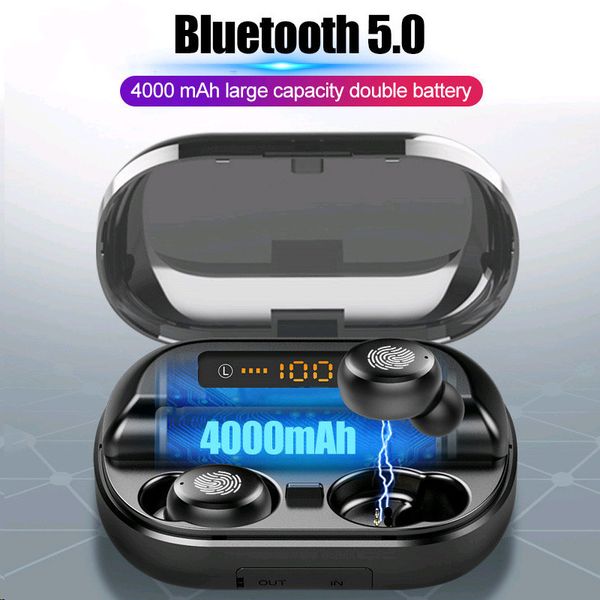 v11 tws bluetooth 5.0 earphone wireless headphones 9d stereo ipx7 waterproof earphones sport earbuds with microphone 4000mah power bank
v11 tws bluetooth 5.0 earphone wireless headphones 9d stereo ipx7 waterproof earphones sport earbuds with microphone 4000mah power bank