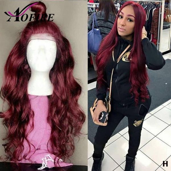 99j red colored wig 13x6 lace front human hair wigs body wave brazilian remy hair pre plucked with baby for black women, Black;brown
99j red colored wig 13x6 lace front human hair wigs body wave brazilian remy hair pre plucked with baby for black women, Black;brown
