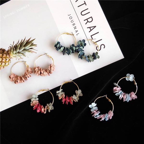sweet fabric flower petal hoop earrings for women korean temperament flower round pendant earrings exaggerated party gifts, Golden;silver
sweet fabric flower petal hoop earrings for women korean temperament flower round pendant earrings exaggerated party gifts, Golden;silver