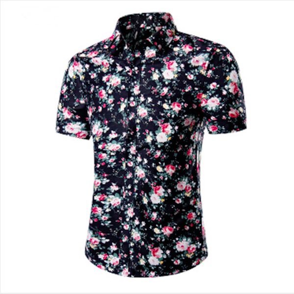 fashion mens short sleeve hawaiian shirt hc summer casual floral shirts for men asian size, White;black
fashion mens short sleeve hawaiian shirt hc summer casual floral shirts for men asian size, White;black