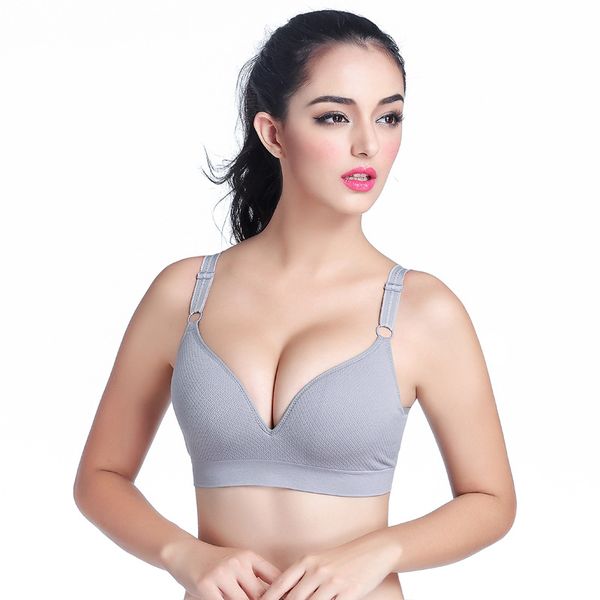 gym clothing japanese-style seemless wireless vest yoga sports underwear adjustable small bust gathering bra /30, White;black 
gym clothing japanese-style seemless wireless vest yoga sports underwear adjustable small bust gathering bra /30, White;black
