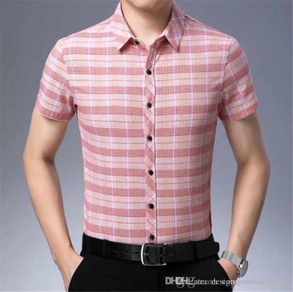 luxury plaid print mens shirts summer short sleeve single breasted skinny casual shirts fashion slim mens, White;black
luxury plaid print mens shirts summer short sleeve single breasted skinny casual shirts fashion slim mens, White;black