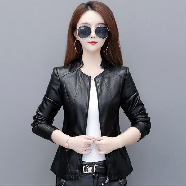 plus size 4xl women's leather jacket new 2019 spring autumn motorcycle women's leather clothing short slim female coat, Black
plus size 4xl women's leather jacket new 2019 spring autumn motorcycle women's leather clothing short slim female coat, Black