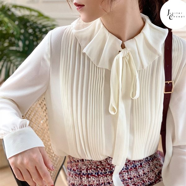 women's blouses & shirts french counters light chen xiaoying lace-up bow pressure plait clouds brought pleated lace shirt, White
women's blouses & shirts french counters light chen xiaoying lace-up bow pressure plait clouds brought pleated lace shirt, White