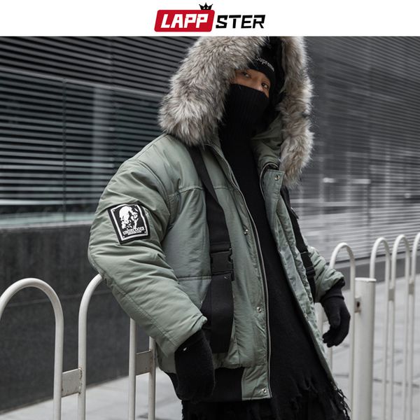 lappster winter jacket men japanese streetwear parkas 2019 mens harajuku thick windbreaker korean hip hop wool hooded jackets, Black
lappster winter jacket men japanese streetwear parkas 2019 mens harajuku thick windbreaker korean hip hop wool hooded jackets, Black